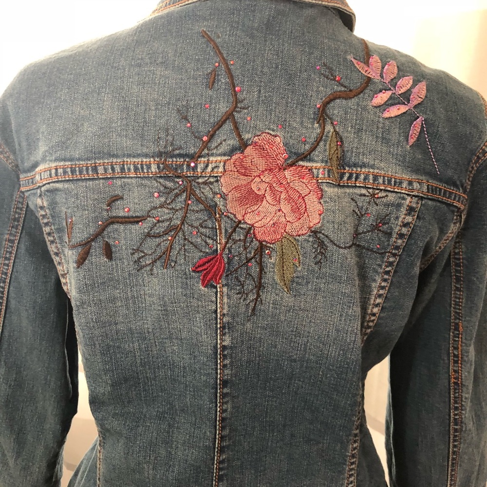 Denim Foral Jacket
